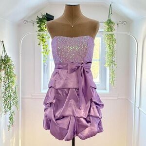 Jolie Lavender Strapless Dress